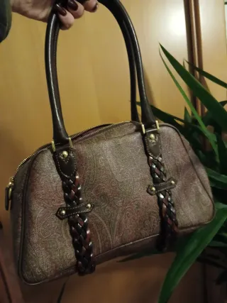 Borsa Etro fantasia paisley marrone