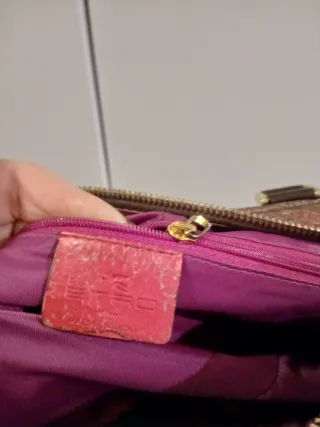 Borsa Etro fantasia paisley marrone