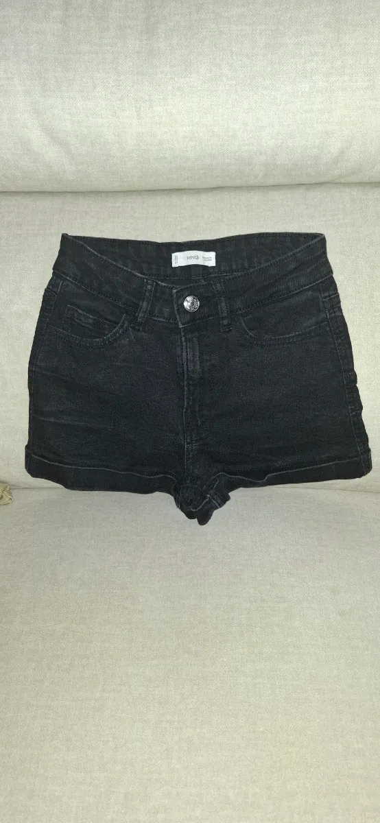 Pantalón corto vaquero Mango negro XS