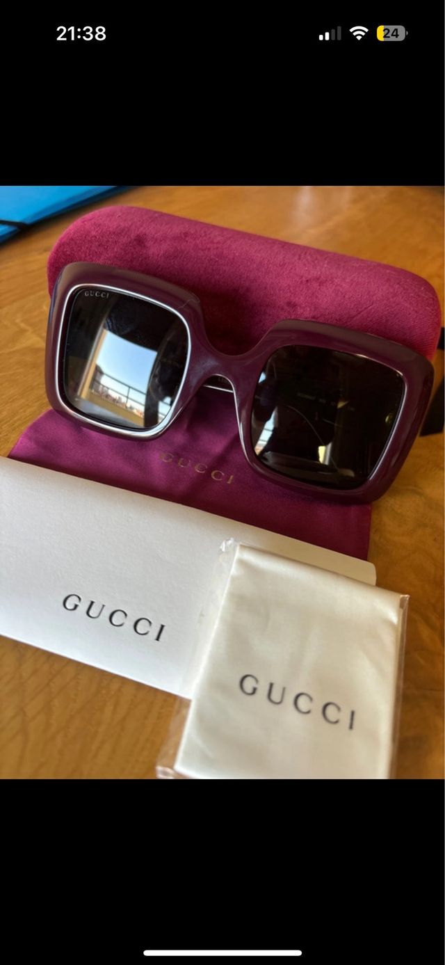 Gafas de sol Gucci originales color burdeos