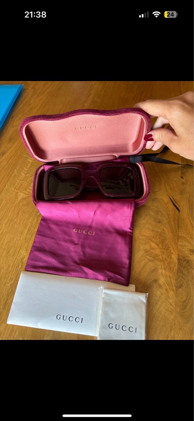 Gafas de sol Gucci originales color burdeos