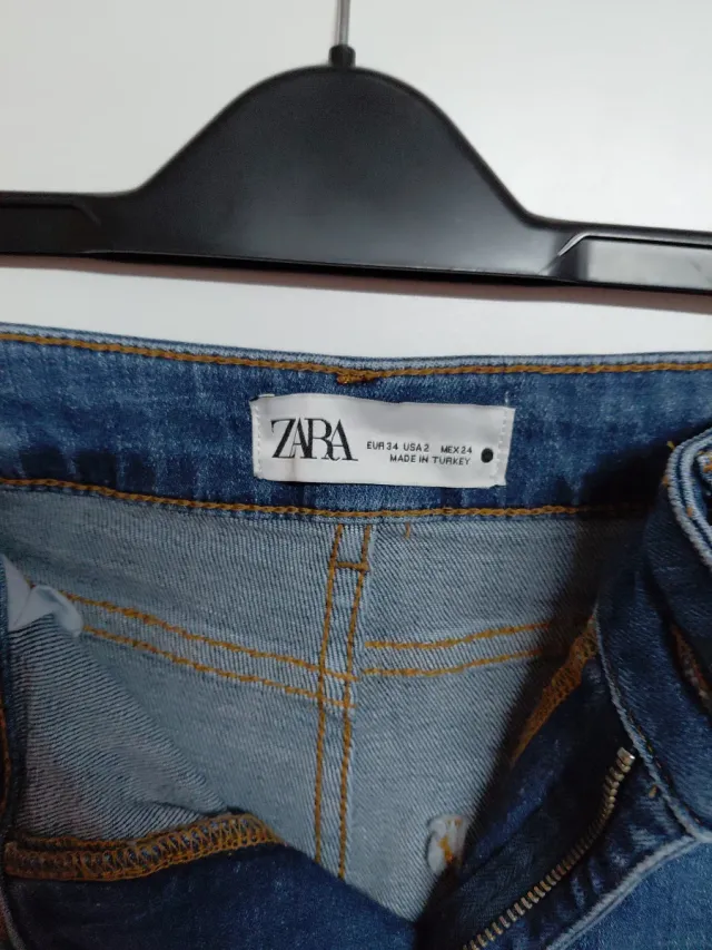 Pantalón campana Zara elástico tiró alto mujer 34