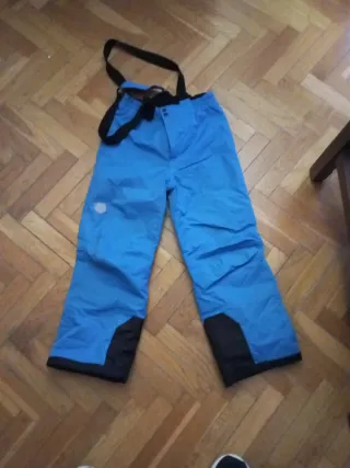 Pantalones de esquí azules con tirantes
