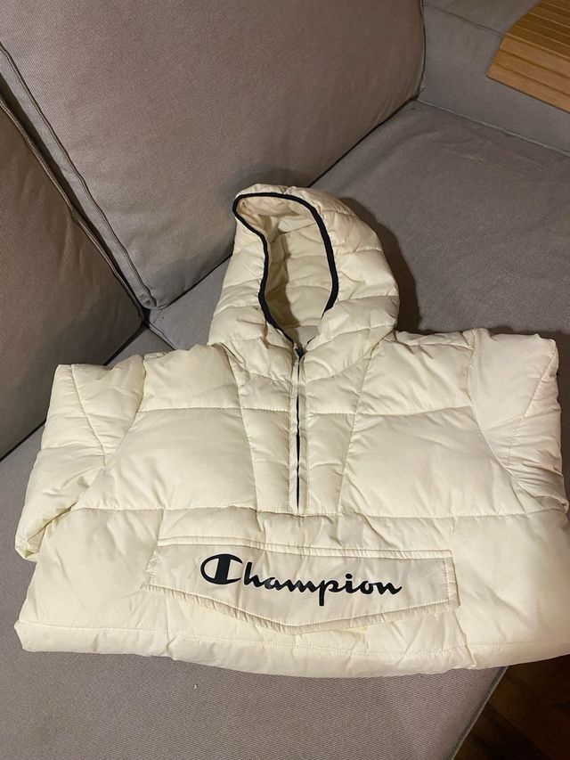 Plumífero Champion Beige/Blanco