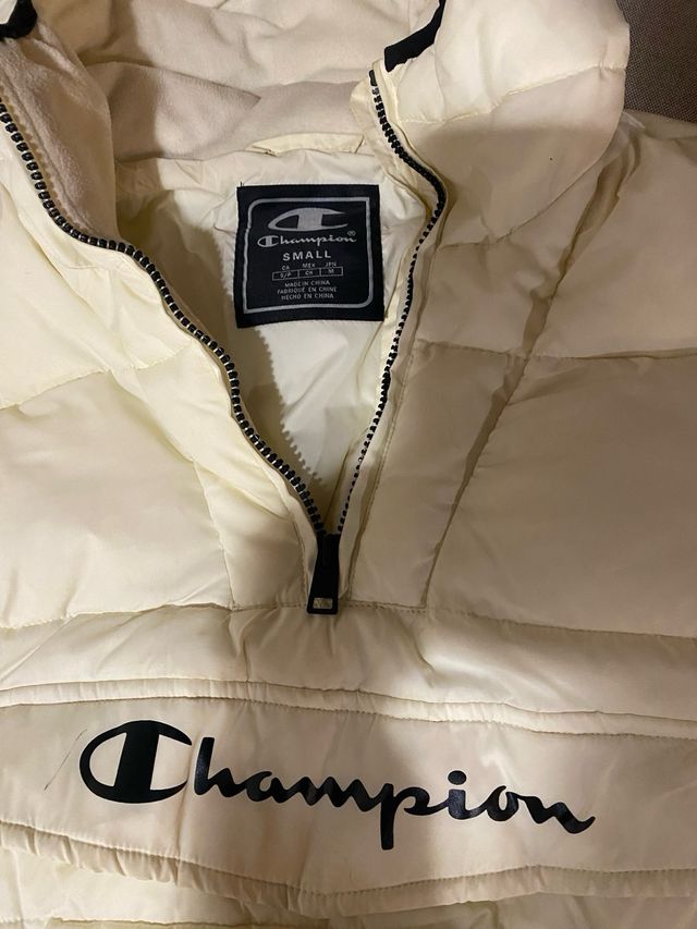 Plumífero Champion Beige/Blanco