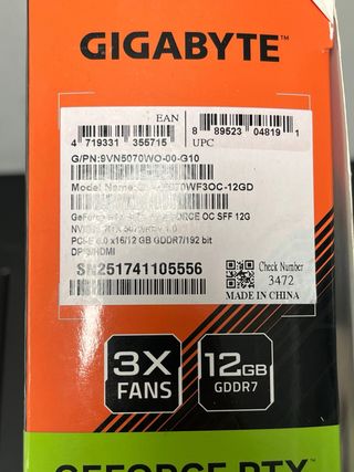 Gigabyte GeForce RTX 5070 WINDFORCE OC