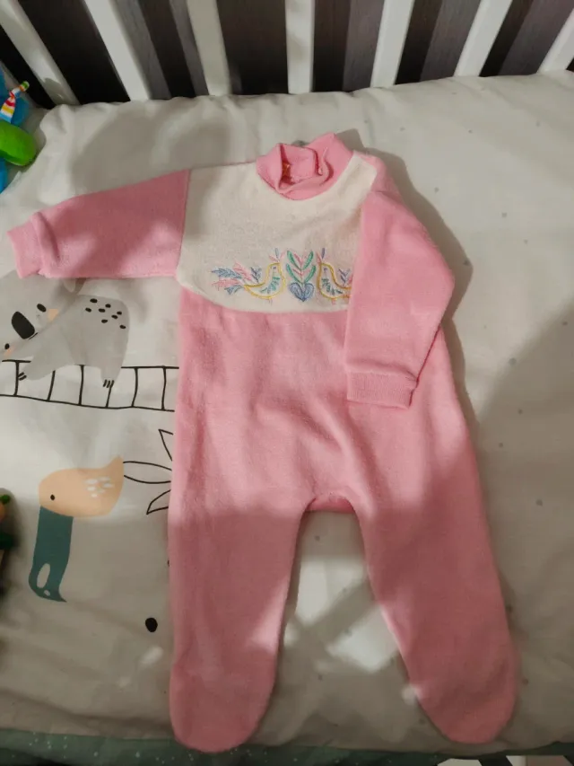 Pijama bebé 1-2 meses rosa