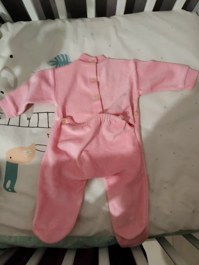 Pijama bebé 1-2 meses rosa