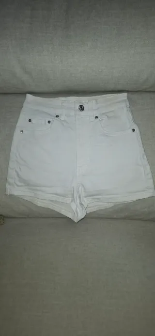 Pantalón corto vaquero blanco