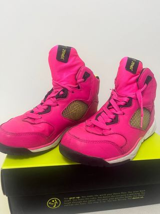 Zapatillas Zumba Mujer Talla 38 Rosa Doradas