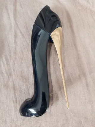 Frasco Perfume CH Mujer Tacón Negro Dorado