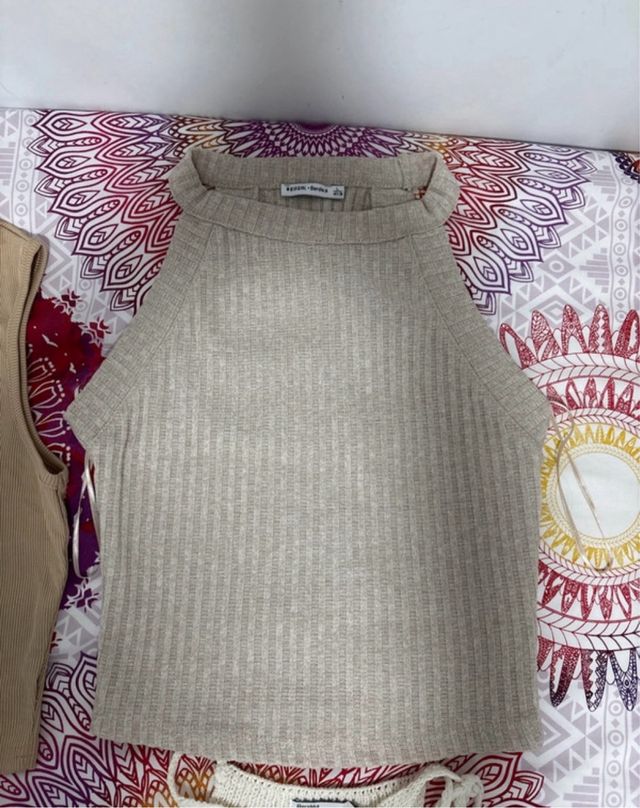 Lote 4 Tops sin mangas mujer