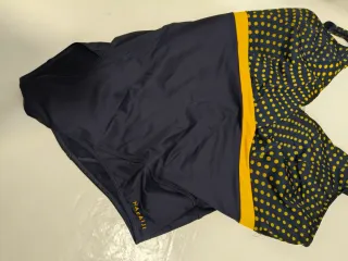 Bañador mujer reductor azul y amarillo