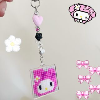 Portachiavi My Melody & Kuromi Pixel Art