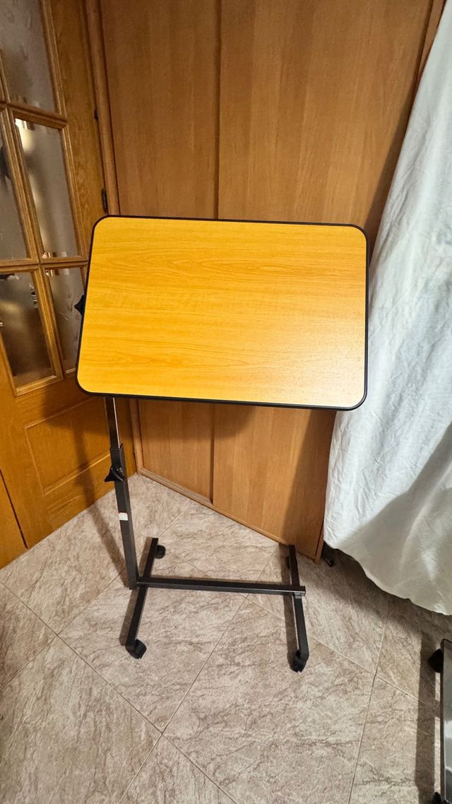 Mesa auxiliar plegable madera y metal