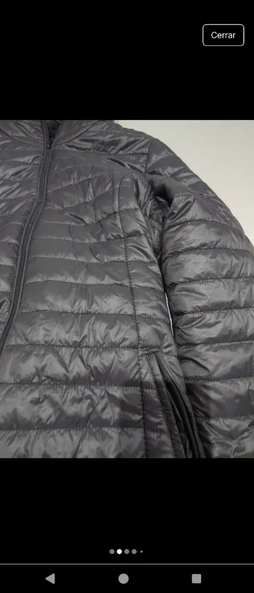 Abrigo reversible con gorro gris