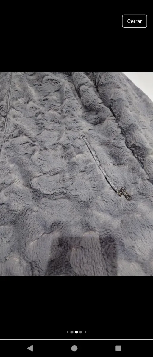 Abrigo reversible con gorro gris