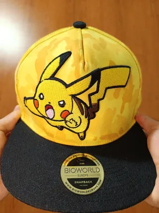 Gorra Pokémon Pikachu original broche strapback.