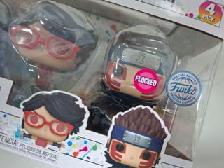 Funko Pop Boruto 4 Pack Flocked Edição Especial