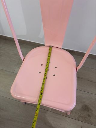 4 Sillas Metálicas Rosas Estilo Tolix