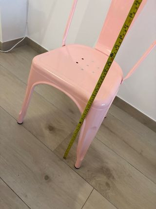 4 Sillas Metálicas Rosas Estilo Tolix