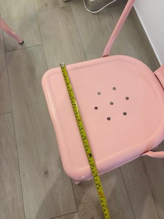 4 Sillas Metálicas Rosas Estilo Tolix