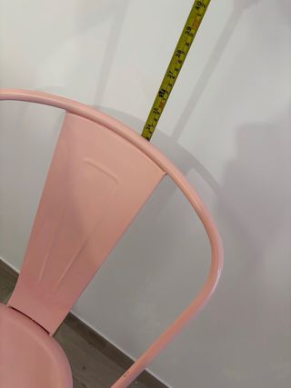 4 Sillas Metálicas Rosas Estilo Tolix