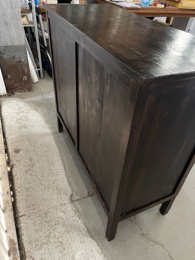 Cómoda tibetano restaurado madera pintada a mano