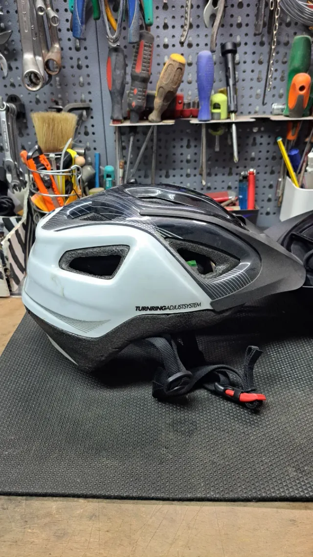 Casco B'Twin Sport 3 blanco/gris (M)