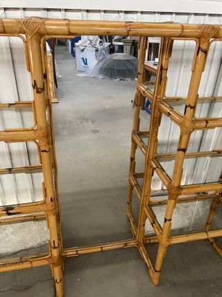 Estantería de bambú con espejo original de 70