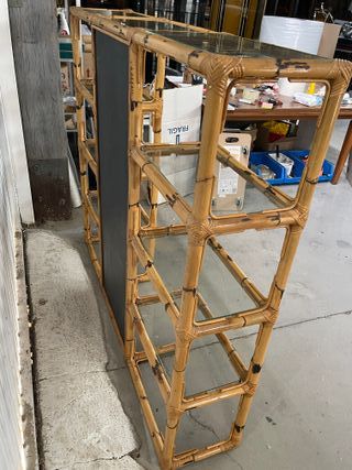 Estantería de bambú con espejo original de 70