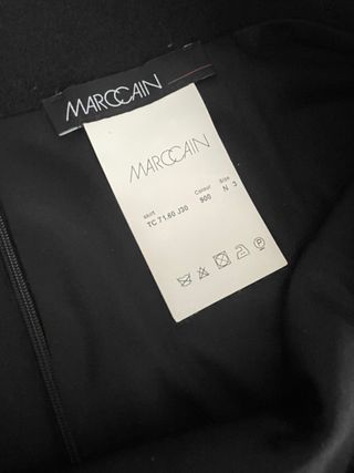 Traje Marc Cain negro chaqueta y falda