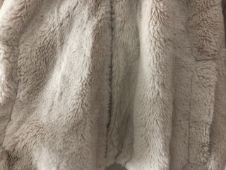 Chaquetón de pelo beige mujer