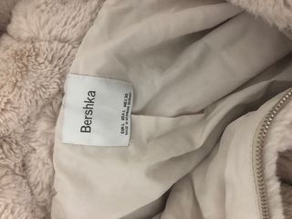 Chaquetón de pelo beige mujer