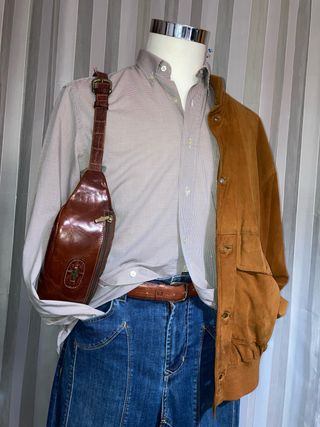 Camicia Lacoste vintage marrone tg 30/S