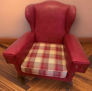 2 Sillones Orejeros Individuales Granate/Beige