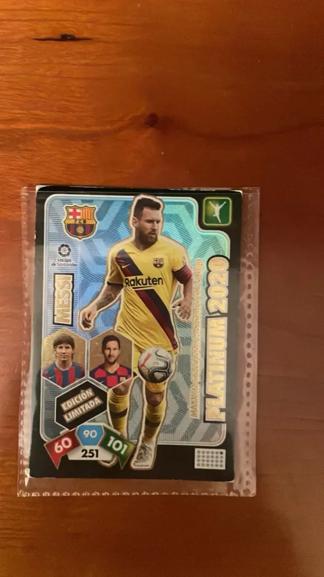 Cromo Messi Platinum 2020 Edición Limitada