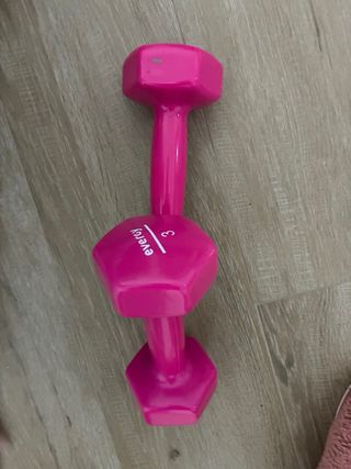 Mancuernas rosas Decathlon 3Kg