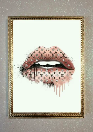 Set quattro quadri moda oro rosa