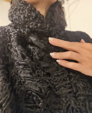 Abrigo Astracán Vintage Negro