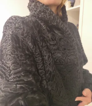 Abrigo Astracán Vintage Negro