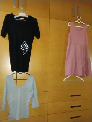 Lote 14 prendas mujer: camisetas y vestido