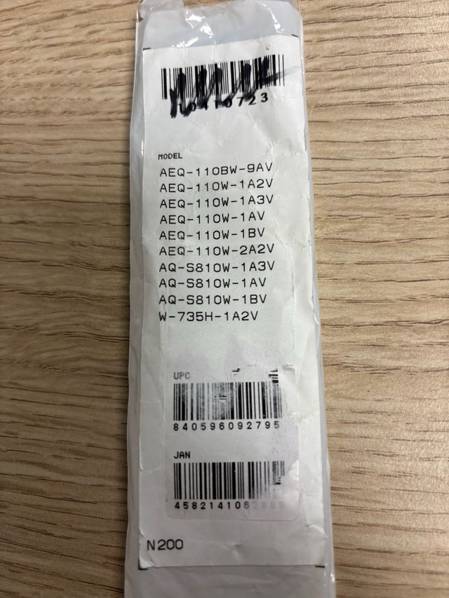 Correa de repuesto Casio negra