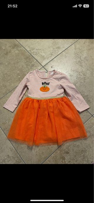 Vestito Halloween zucca bimba