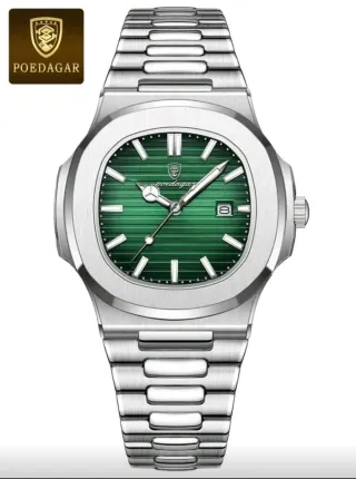Reloj POEDAGAR Verde y Plateado