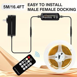 Tira LED COB 2M Blanca Cálida 2700K 24V