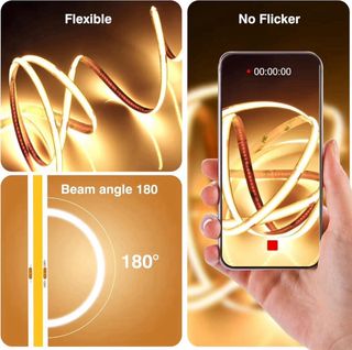 Tira LED COB 2M Blanca Cálida 2700K 24V