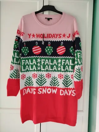 Vestido Navideño Fals Snow Days Talla M
