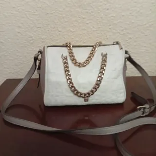 Bolso Piel Purificación García Blanco/Beige