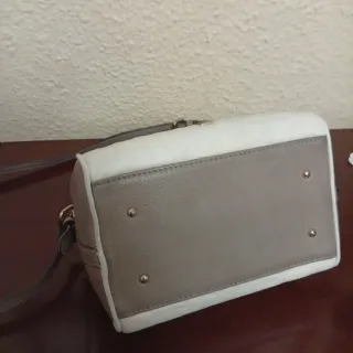 Bolso Piel Purificación García Blanco/Beige